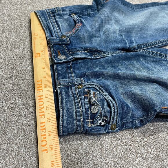 y2k grunge streetwear Mek Denim Portland boot jeans 27x30.5 dark wash western - Picture 4 of 12